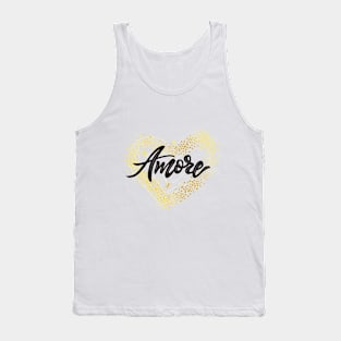 Word Amore on golden wreath Tank Top